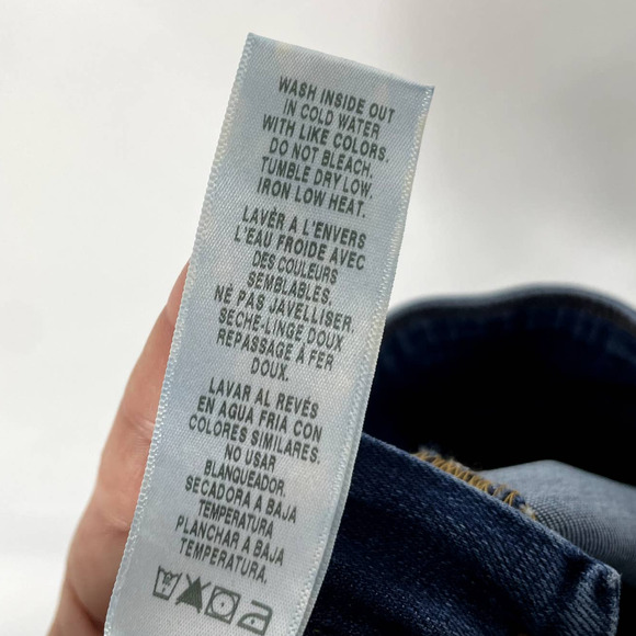 Frame Le Francoise Jeans Mid Rise Cropped Sz 26 Sidonia Blue Side Zipper - Picture 9 of 9